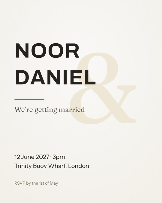 Ampersand — a wedding invitation